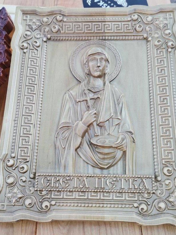 Ikona sveta petka duborez drvo