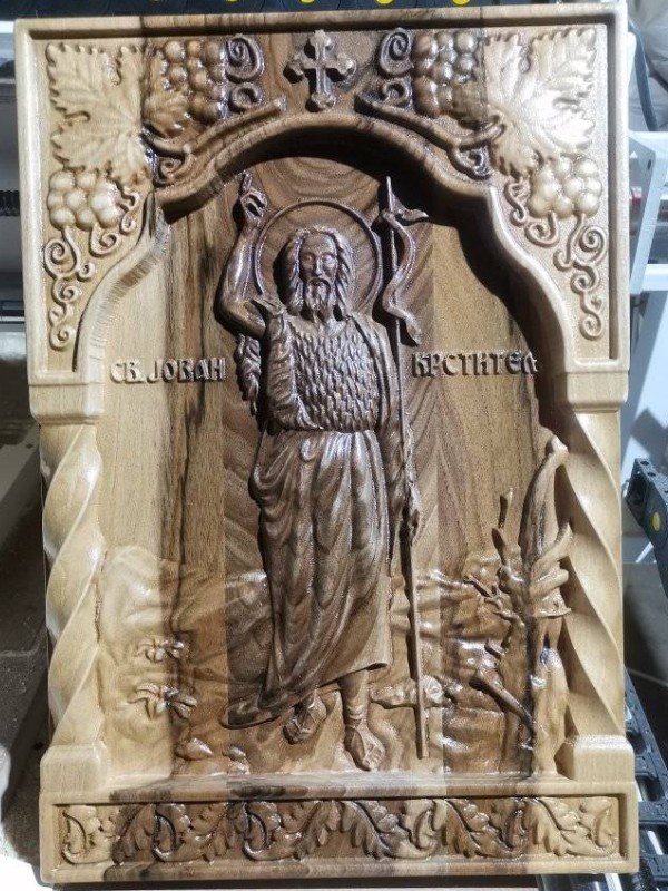 Ikona sveti jovan duborez drvo